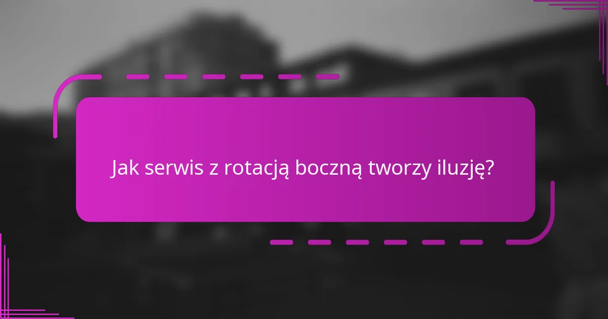 Jak serwis z rotacją boczną tworzy iluzję?